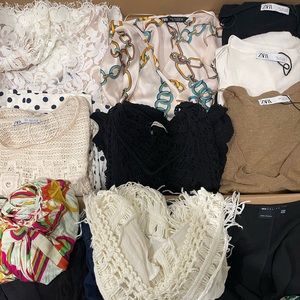 Box of ZARA Tops Dresses ZARA Women’s Tops ShirtsT-Bags LULU’s  M/L